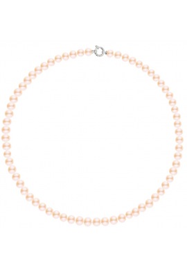 Collier Rang Matinée - Fermoir Anneau Marin Prestige Or Blanc