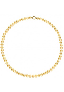 Collier Rang Matinée - Fermoir Anneau Marin Prestige Or Jaune