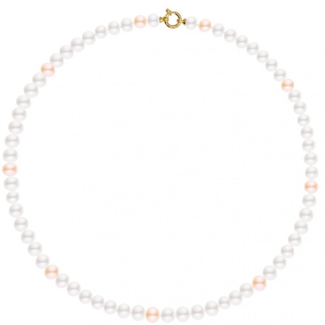 Collier Rang Matinée - Fermoir Anneau Marin Prestige Or Jaune