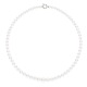 Collier Rang Chute - Fermoir Anneau Marin Or Blanc