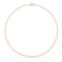 Collier Rang Chute - Fermoir Anneau Marin Or Blanc
