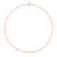 Collier Rang Chute - Fermoir Anneau Marin Or Blanc
