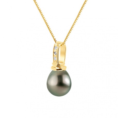 Pendentif en Or Jaune & Diamants