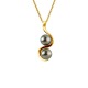 Pendentif bélière Toi & Moi en Or Jaune