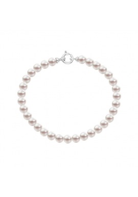 Bracelet Rang  - Fermoir Anneau Marin Or Blanc -