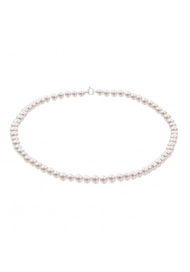 Collier Rang - Fermoir Anneau Marin Or Blanc