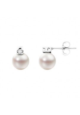 Boucles d'Oreilles en Or Blanc & Diamants