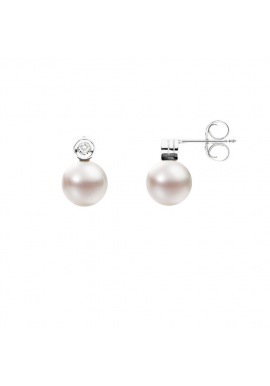 Boucles d'Oreilles en Or Blanc & Diamants