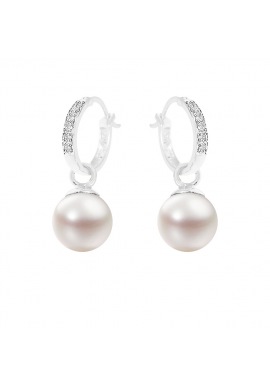 Boucles d'Oreilles en Or Blanc & Diamants