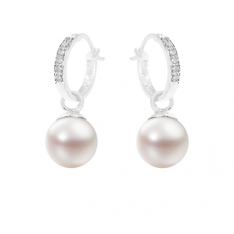 Boucles d'Oreilles en Or Blanc & Diamants