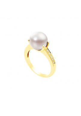 Bague Jonc Joailllerie Prestige en Or Jaune Sertie Diamant