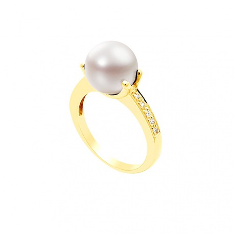 Bague Jonc Joailllerie Prestige en Or Jaune Sertie Diamant