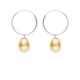 Boucles d'Oreilles Créoles en Argent Massif & Perles