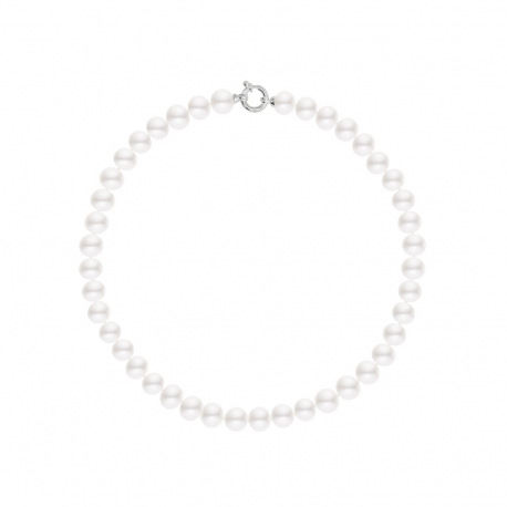 Choker - Fermoir Anneau Marin Or Blanc