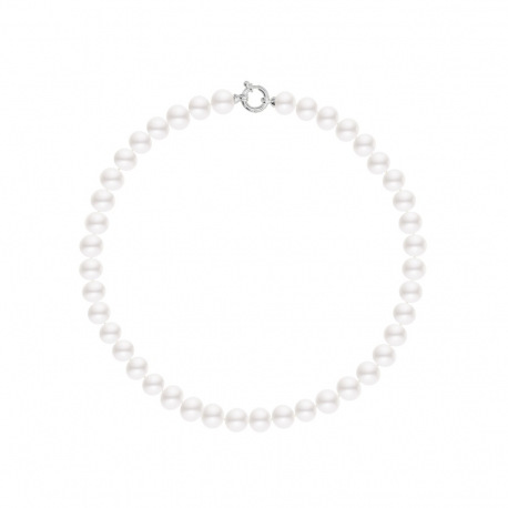 Choker - Fermoir Anneau Marin Or Blanc