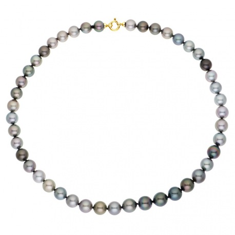Collier Chute Fermoir Anneau Marin Or Jaune
