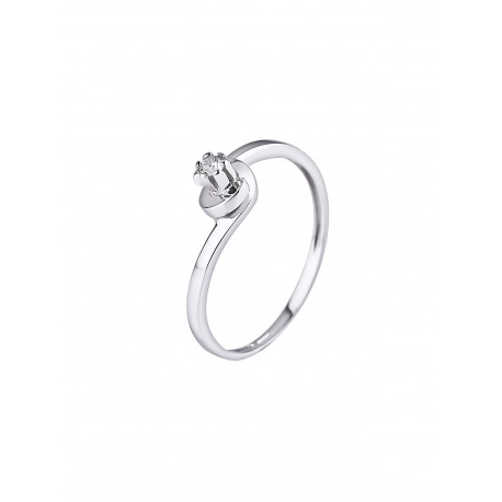 Bague Solitaire Véritables Diamants 0,04 Carats