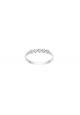 Bague Rivière Véritables Diamants 0,025 Carats