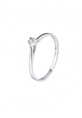 Bague Solitaire Véritables Diamants 0,03 Carats