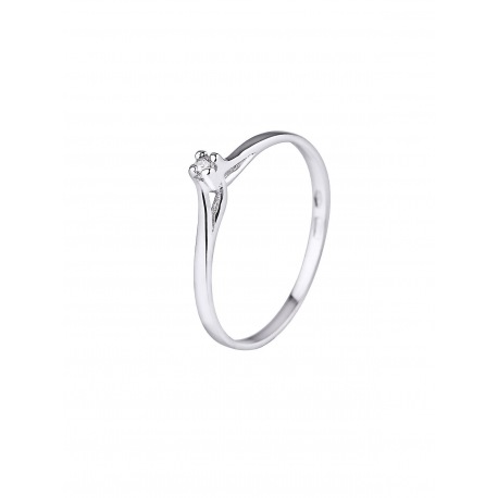 Bague Solitaire Véritables Diamants 0,03 Carats