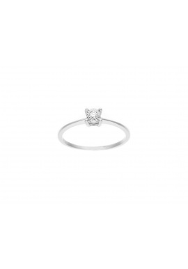 Bague Solitaire Véritables Diamants 0,035 Carats