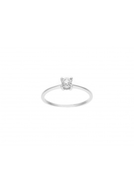 Bague Solitaire Véritables Diamants 0,035 Carats