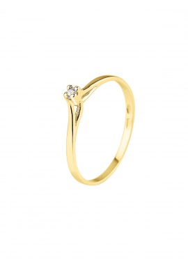 Bague Solitaire Véritables Diamants 0,03 Carats