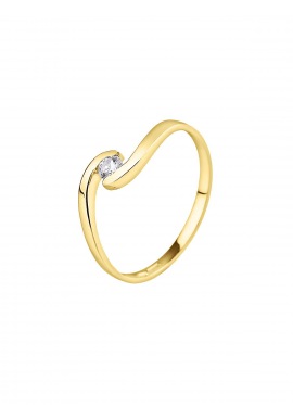 Bague Solitaire Véritables Diamants 0,08 Carats