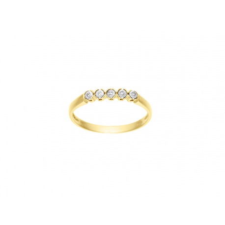 Bague Riviere Véritables Diamants 0,025 Carats