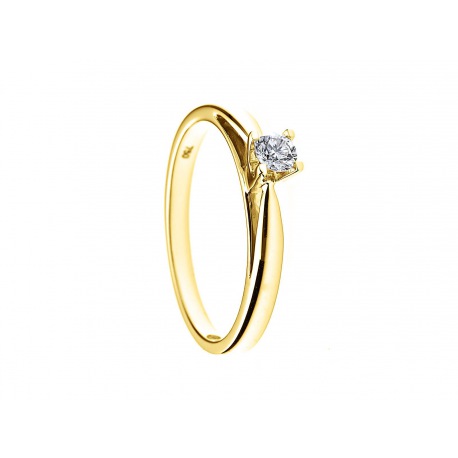 Bague Solitaire Véritables Diamants 0,15 Carats