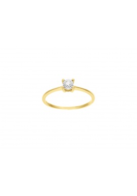 Bague Solitaire Véritables Diamants 0,035 Carats