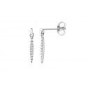 Boucles d'Oreilles Gouttes Véritables Diamants 0,07 Carats