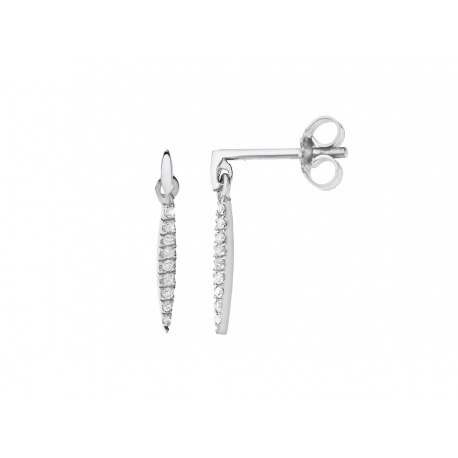 Boucles d'Oreilles Gouttes Véritables Diamants 0,07 Carats