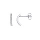 Boucles d'Oreilles Demi Créoles Véritables Diamants 0,09 Carats