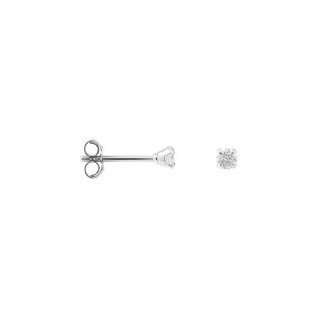 Boucles d'Oreilles Solitaire Véritables Diamants 0,15 Carats