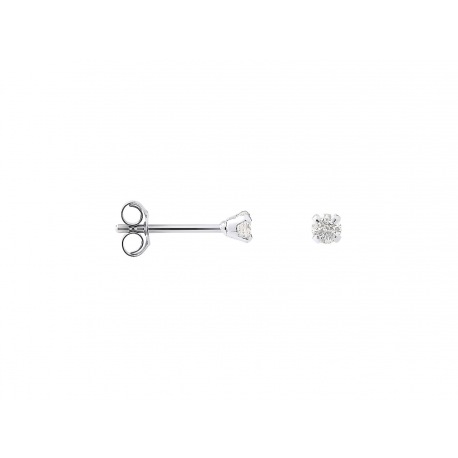 Boucles d'Oreilles Solitaire Véritables Diamants 0,15 Carats