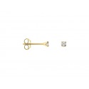 Boucles d'Oreilles Solitaire Véritables Diamants 0,10 Carats