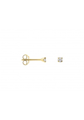 Boucles d'Oreilles Solitaire Véritables Diamants 0,10 Carats