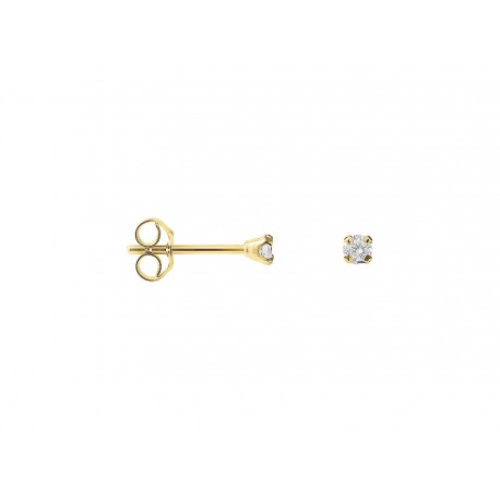Boucles d'Oreilles Solitaire Véritables Diamants 0,10 Carats