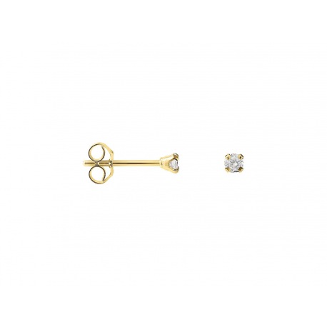 Boucles d'Oreilles Solitaire Véritables Diamants 0,10 Carats