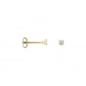Boucles d'Oreilles Solitaire Véritables Diamants 0,15 Carats