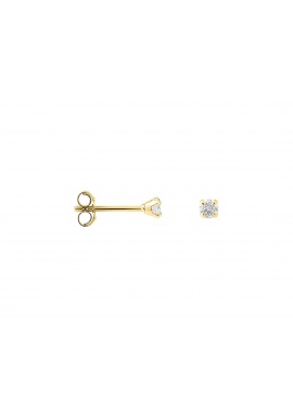 Boucles d'Oreilles Solitaire Véritables Diamants 0,15 Carats