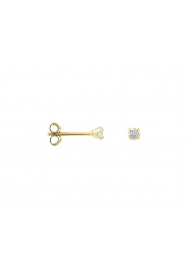 Boucles d'Oreilles Solitaire Véritables Diamants 0,15 Carats