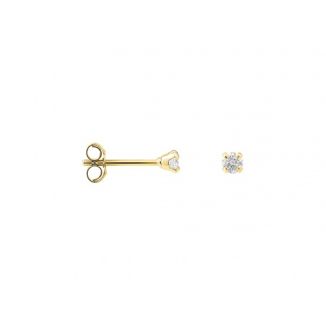 Boucles d'Oreilles Solitaire Véritables Diamants 0,15 Carats