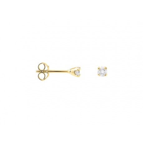 Boucles d'Oreilles Solitaire Véritables Diamants 0,20 Carats