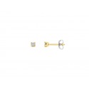 Boucles d'Oreilles Solitaire Véritables Diamants Serti Illusion 0,25 Carats