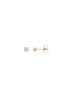 Boucles d'Oreilles Solitaire Véritables Diamants Serti Illusion 0,40 Carats