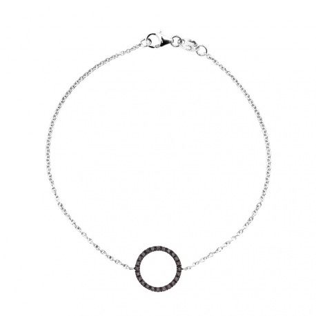 Bracelet Véritables Diamants Noirs 0,20 Carats