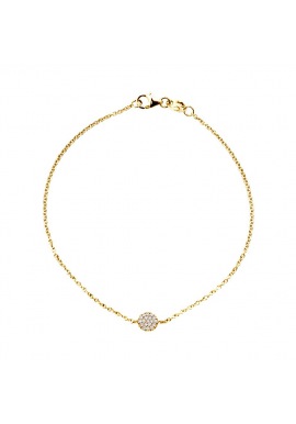 Bracelet Véritables Diamants Blancs 0,11 Carats Rond