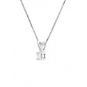 Collier Véritable Diamant Solitaire 0,07 Carats Serti 4 Griffe